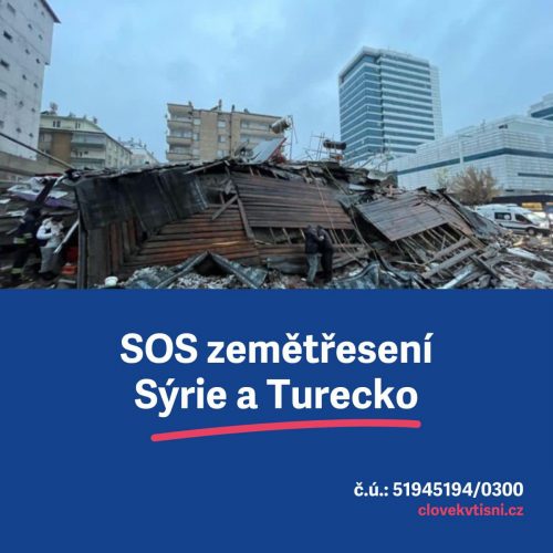 SOS zemětřesení Sýrie a Turecko